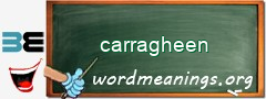 WordMeaning blackboard for carragheen